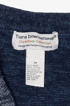 Vintage Blue Tiara International Ugly Christmas Vest (2000s)