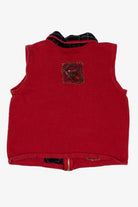 Vintage Red White Stag Patchwork Ugly Christmas Vest (1990s)