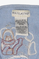Vintage Light Blue White Stag Bears Ugly Christmas Vest (1990s)