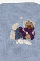 Vintage Light Blue White Stag Bears Ugly Christmas Vest (1990s)