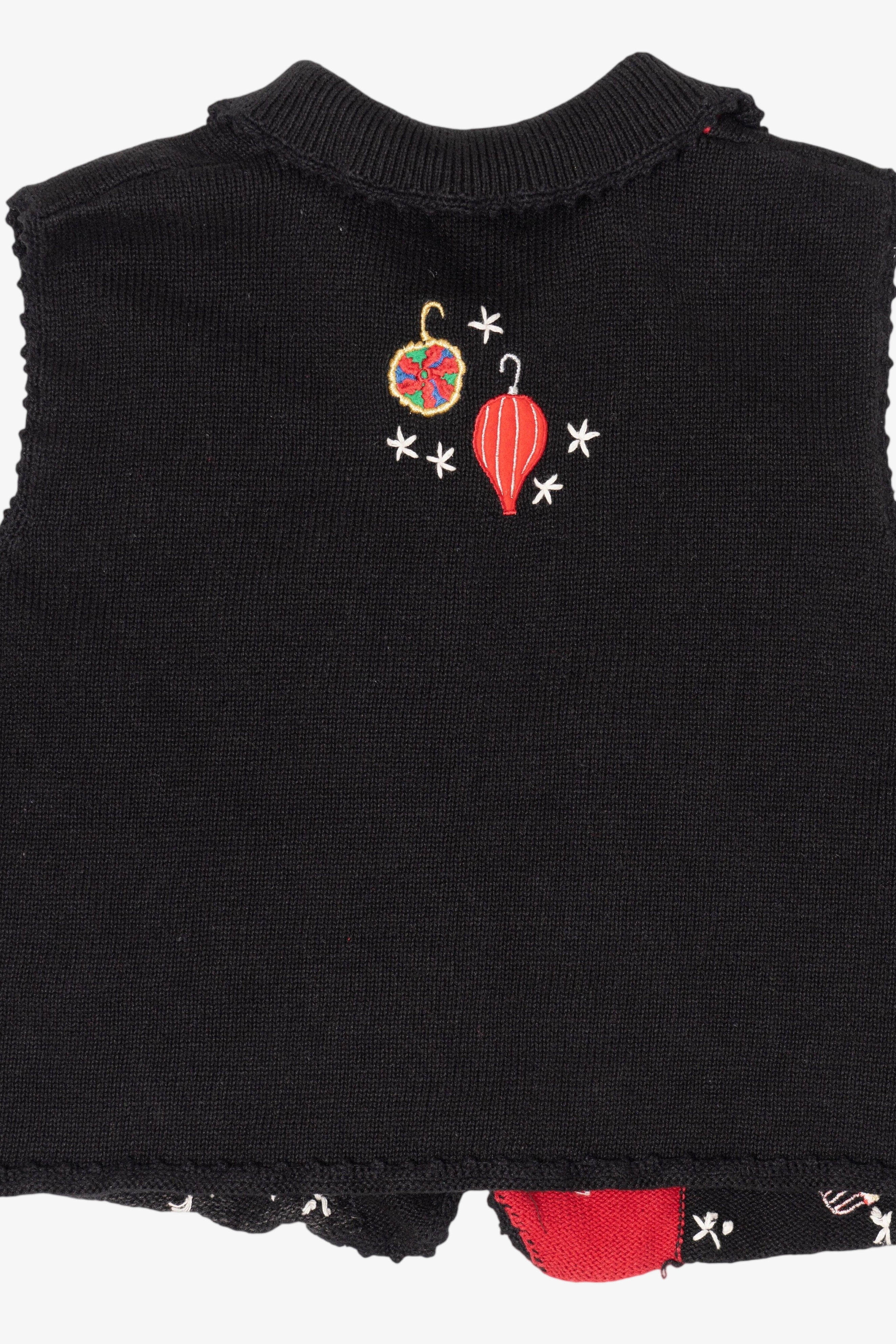Vintage Black Designers Originals Studio Ugly Christmas Vest (1990s)