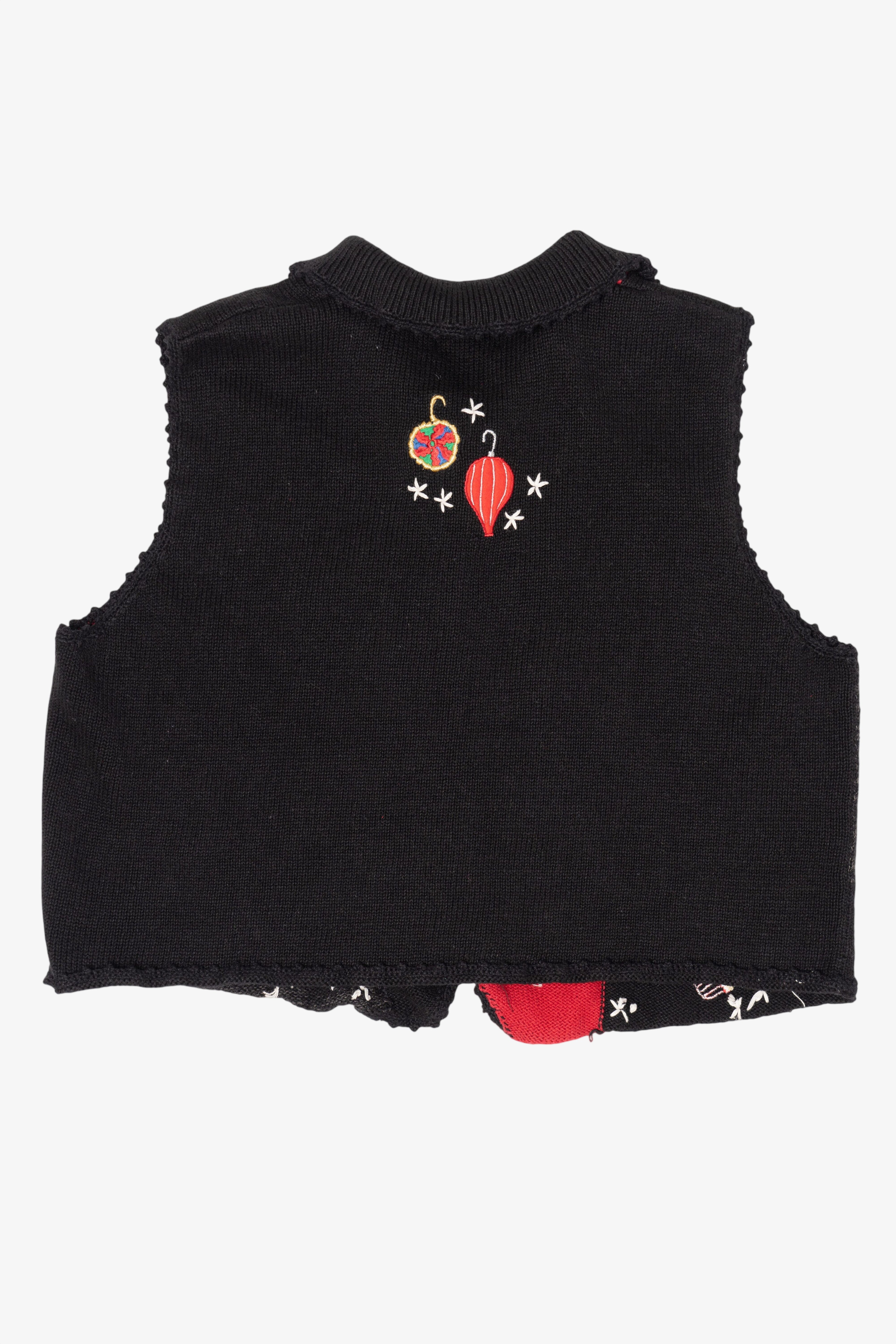 Vintage Black Designers Originals Studio Ugly Christmas Vest (1990s)