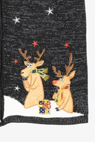 Vintage Holiday Time Santa In Chimney Ugly Christmas Sweater (1990s)