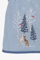 Vintage Light Blue Winter Woods Blair Ugly Christmas Vest (1990s)