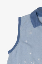 Vintage Light Blue Winter Woods Blair Ugly Christmas Vest (1990s)