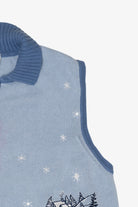 Vintage Light Blue Winter Woods Blair Ugly Christmas Vest (1990s)