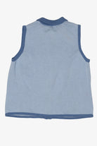 Vintage Light Blue Winter Woods Blair Ugly Christmas Vest (1990s)