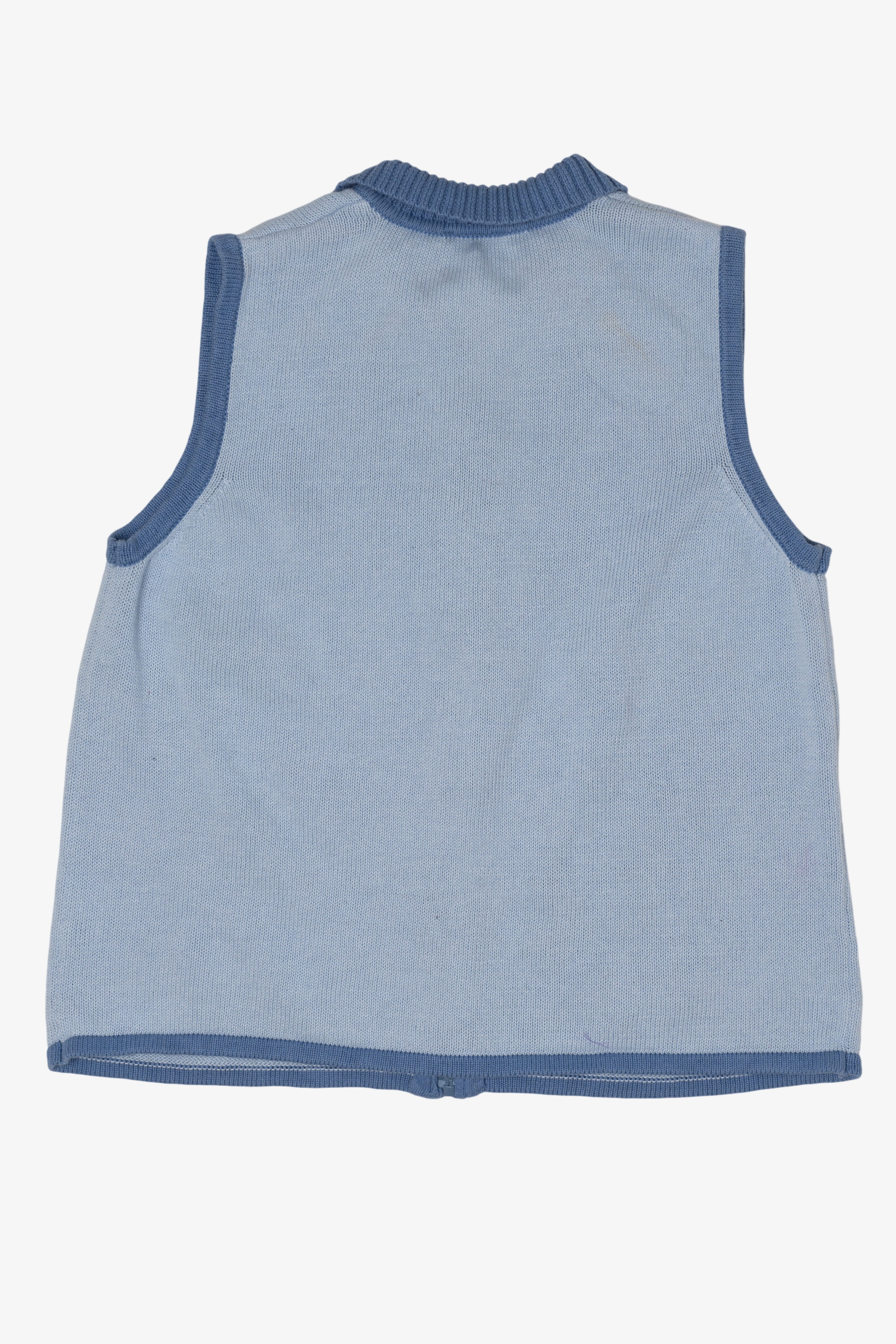 Vintage Light Blue Winter Woods Blair Ugly Christmas Vest (1990s)