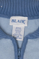 Vintage Light Blue Winter Woods Blair Ugly Christmas Vest (1990s)