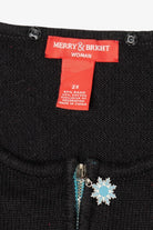 Vintage Black Merry & Bright Ugly Christmas Vest (1990s)