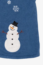 Vintage Blue Holiday Faire Snowman Ugly Christmas Vest (2000s)