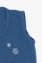 Vintage Blue Holiday Faire Snowman Ugly Christmas Vest (2000s)