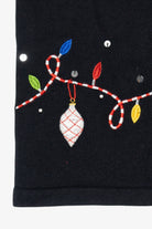 Vintage Black Nouveaux Ornaments Ugly Christmas Vest (1990s)