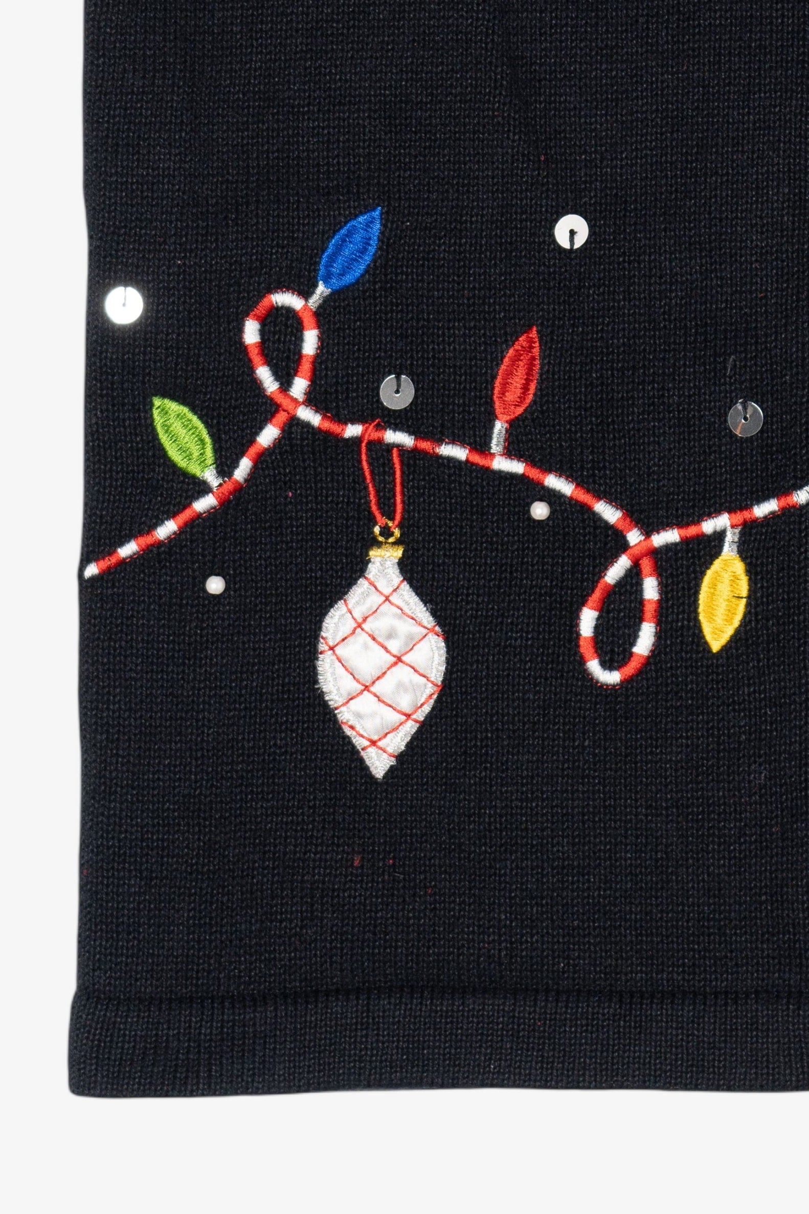Vintage Black Nouveaux Ornaments Ugly Christmas Vest (1990s)