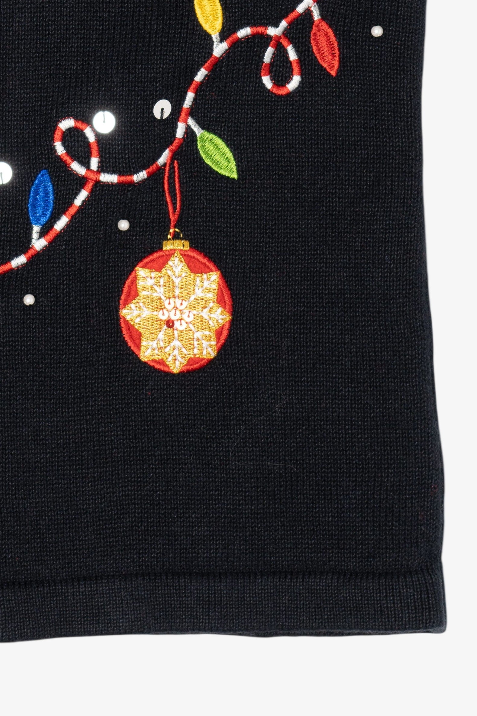 Vintage Black Nouveaux Ornaments Ugly Christmas Vest (1990s)