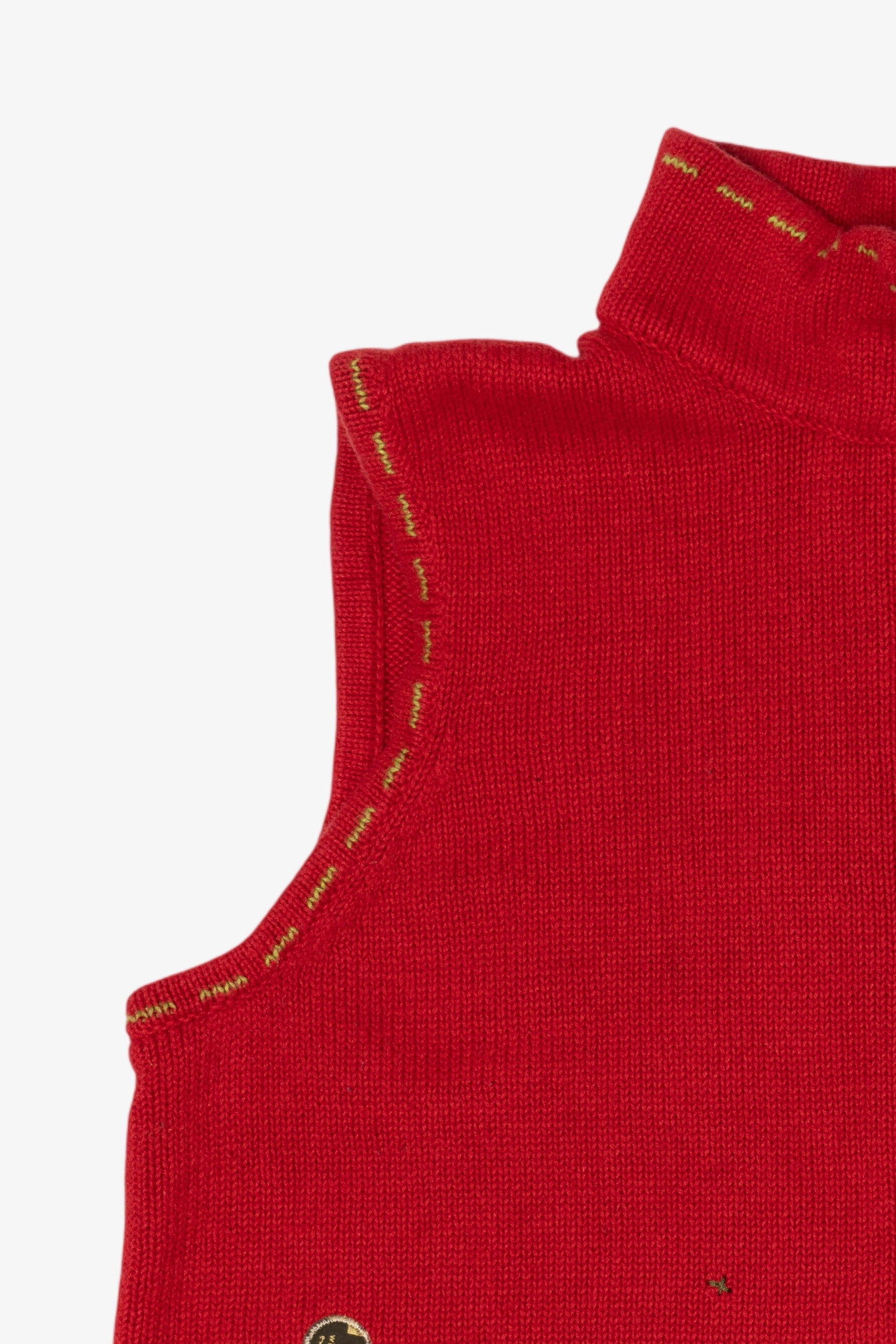 Vintage Red Christopher & Banks Snowmen Ugly Christmas Vest (1990s)