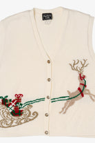 Vintage White Southern Lady Ugly Christmas Vest (1980s)