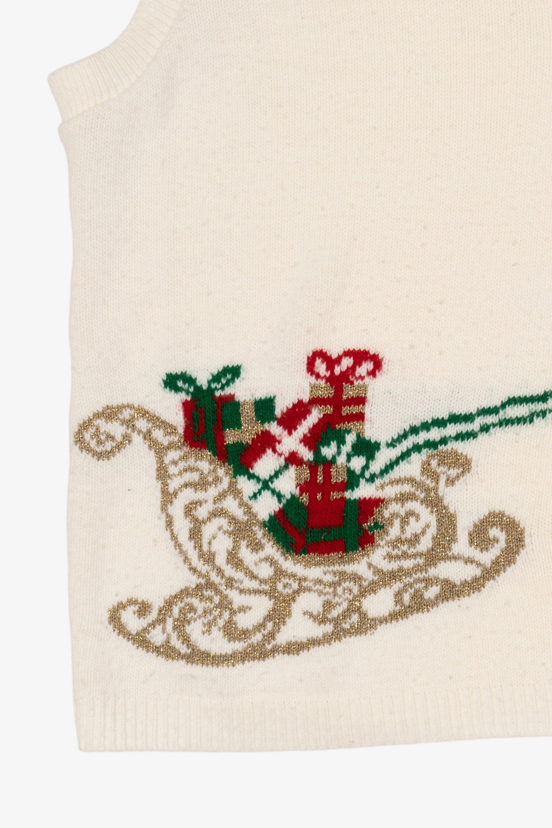 Vintage White Southern Lady Ugly Christmas Vest (1980s)
