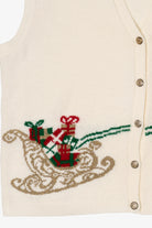 Vintage White Southern Lady Ugly Christmas Vest (1980s)