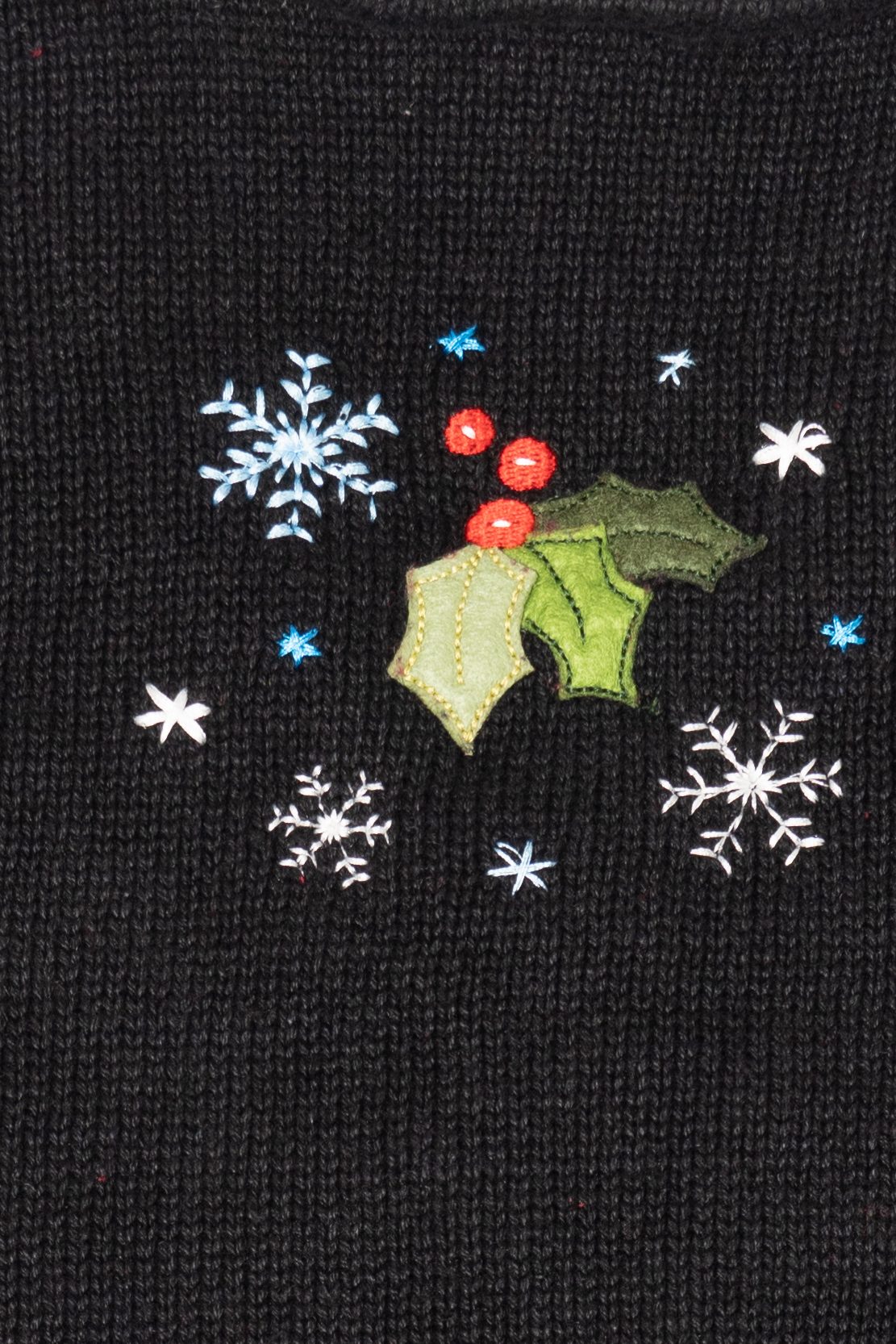 Vintage Black Christopher & Banks Color Block Ugly Christmas Vest (1990s)