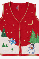 Vintage Red Snowmen Ugly Christmas Vest (2000s)