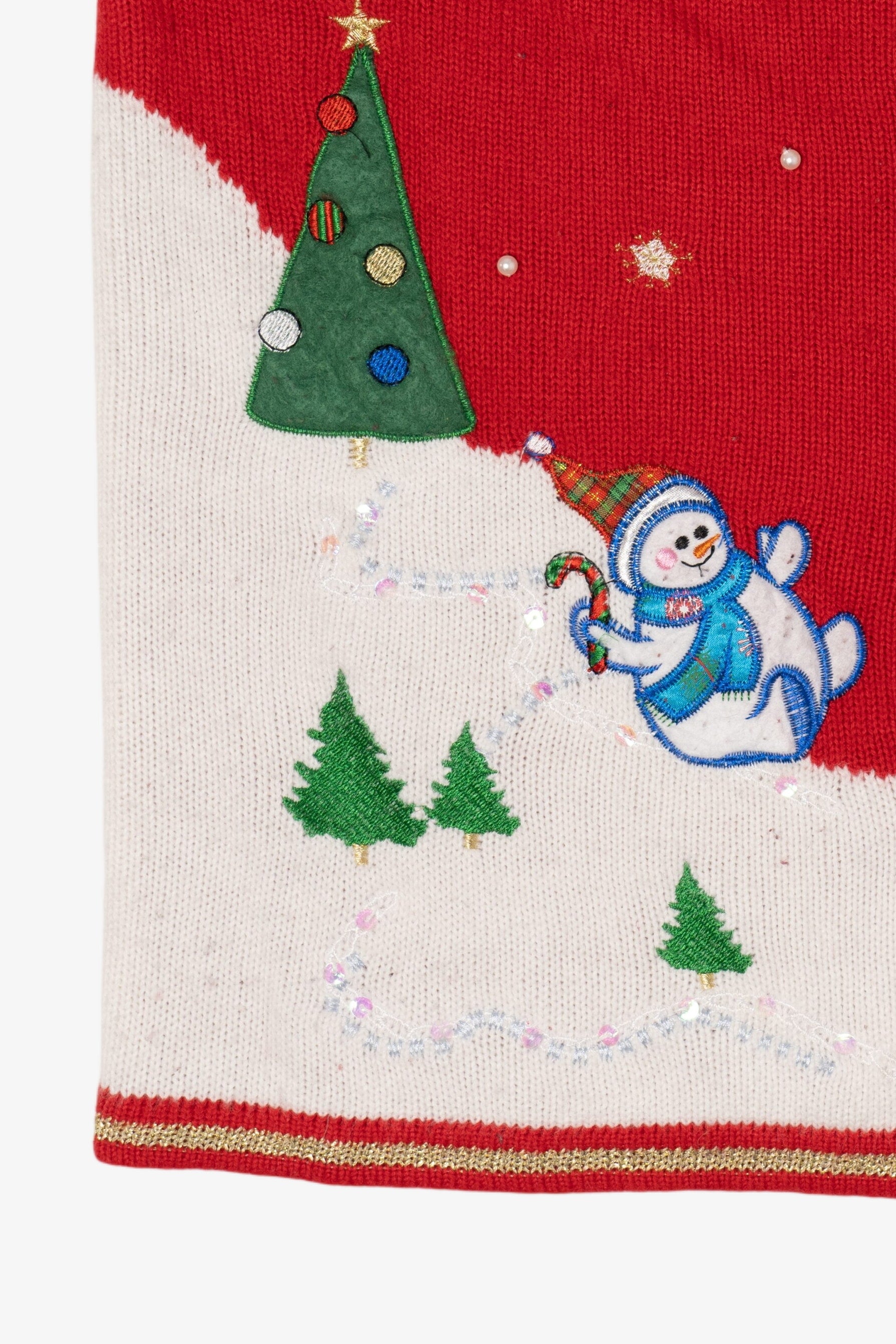 Vintage Red Snowmen Ugly Christmas Vest (2000s)