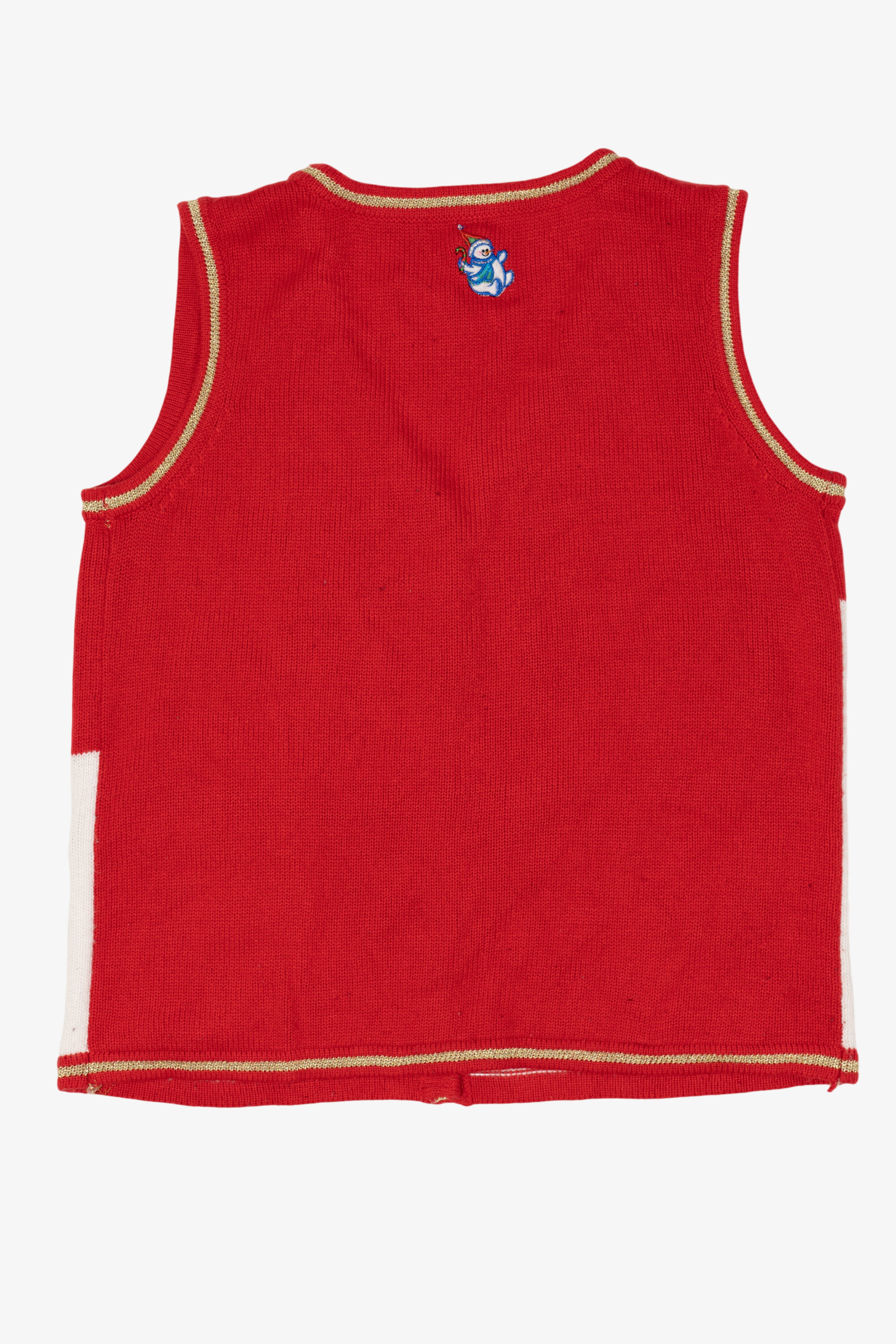 Vintage Red Snowmen Ugly Christmas Vest (2000s)