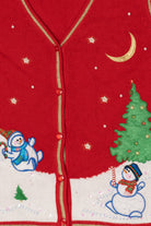 Vintage Red Snowmen Ugly Christmas Vest (2000s)