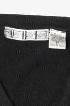 Vintage Black Ohi Poinsettias Ugly Christmas Vest (1990s)