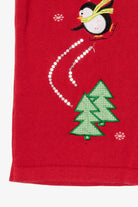 Vintage Red Nouveaux Penguins Ugly Christmas Vest (1990s)