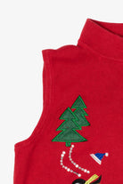 Vintage Red Nouveaux Penguins Ugly Christmas Vest (1990s)