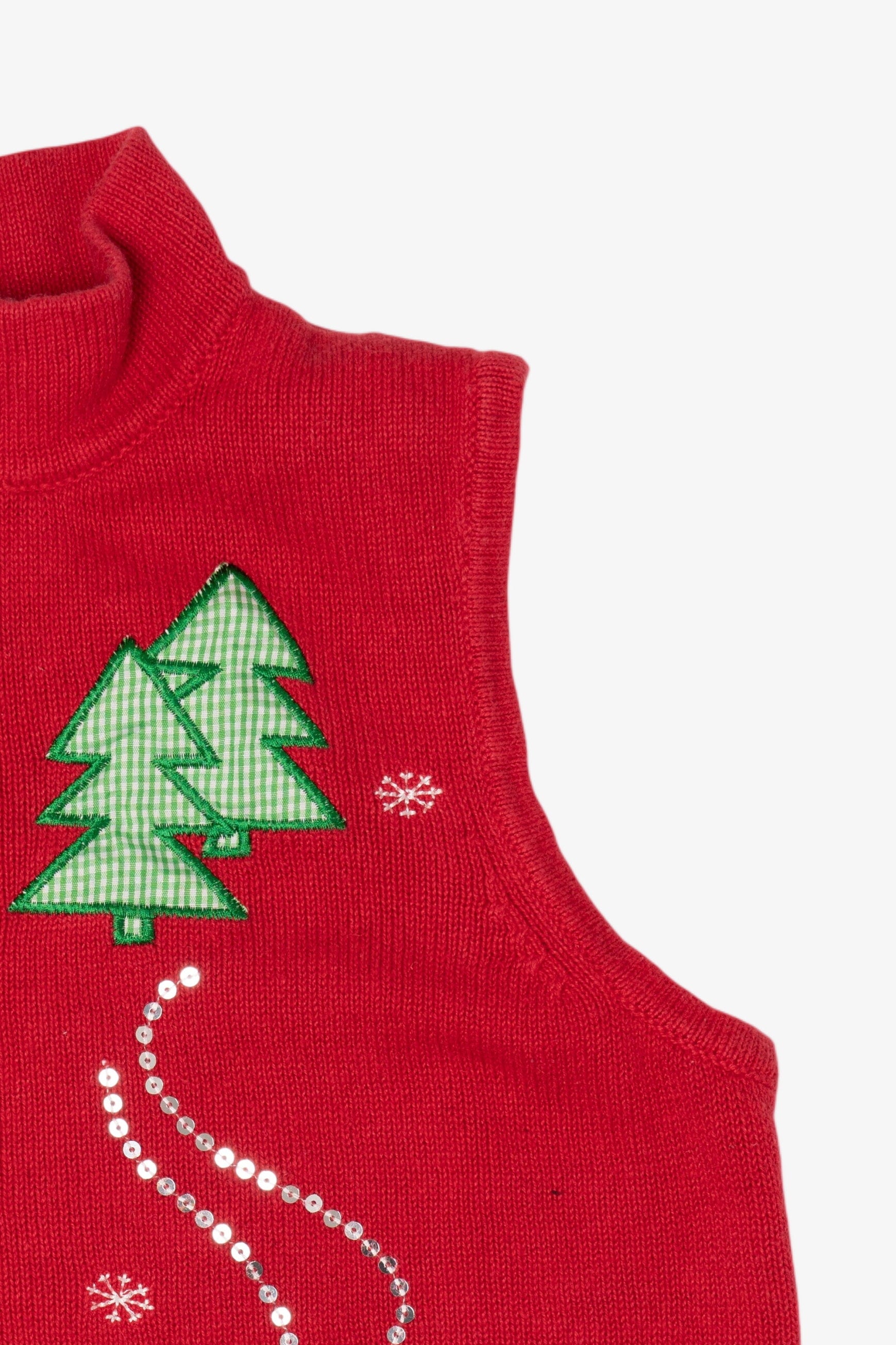 Vintage Red Nouveaux Penguins Ugly Christmas Vest (1990s)