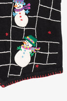 Vintage Black B.P Design Snowmen Ugly Christmas Vest (1990s)