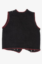 Vintage Black B.P Design Snowmen Ugly Christmas Vest (1990s)