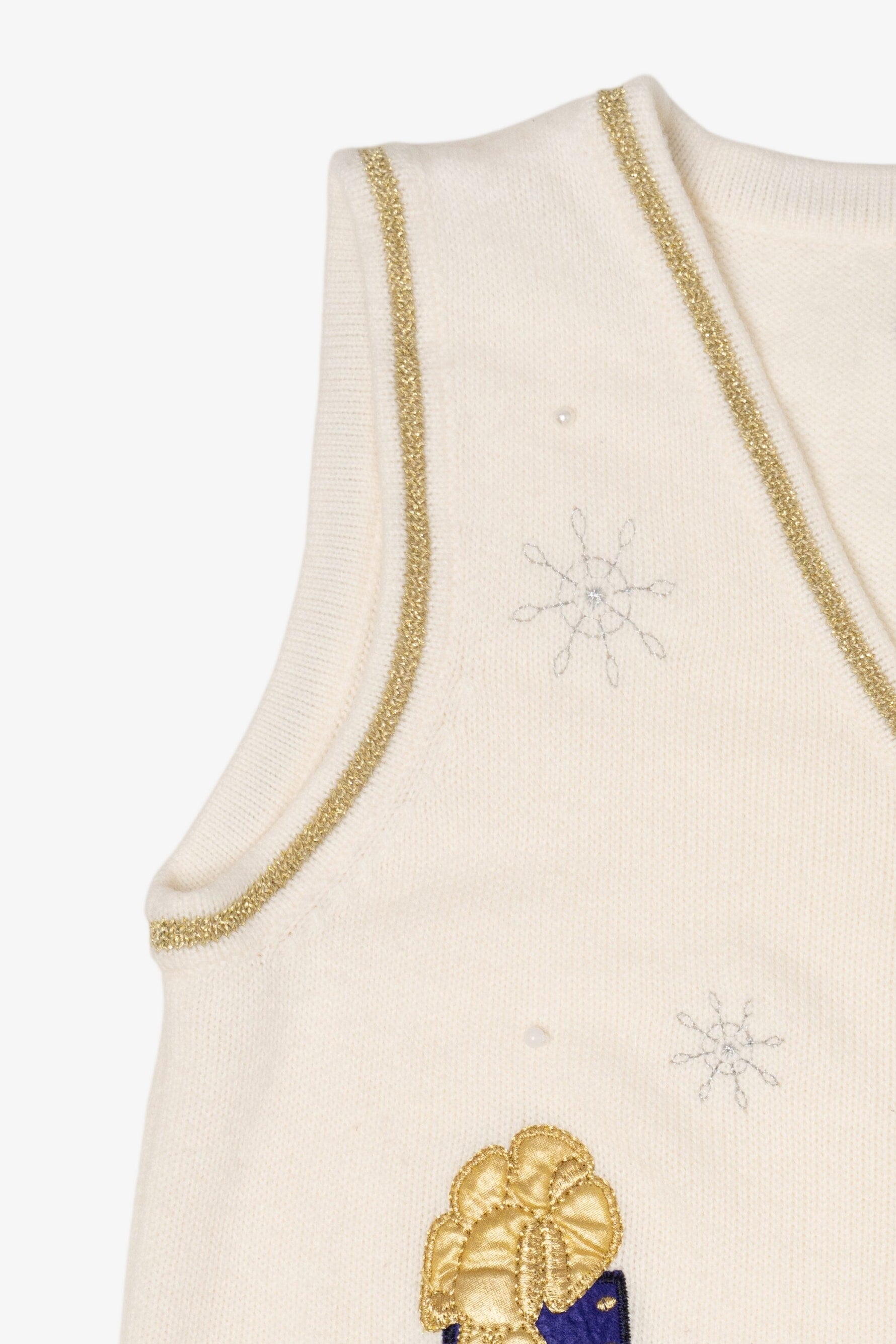 Vintage White Presents Ugly Christmas Vest (1990s)