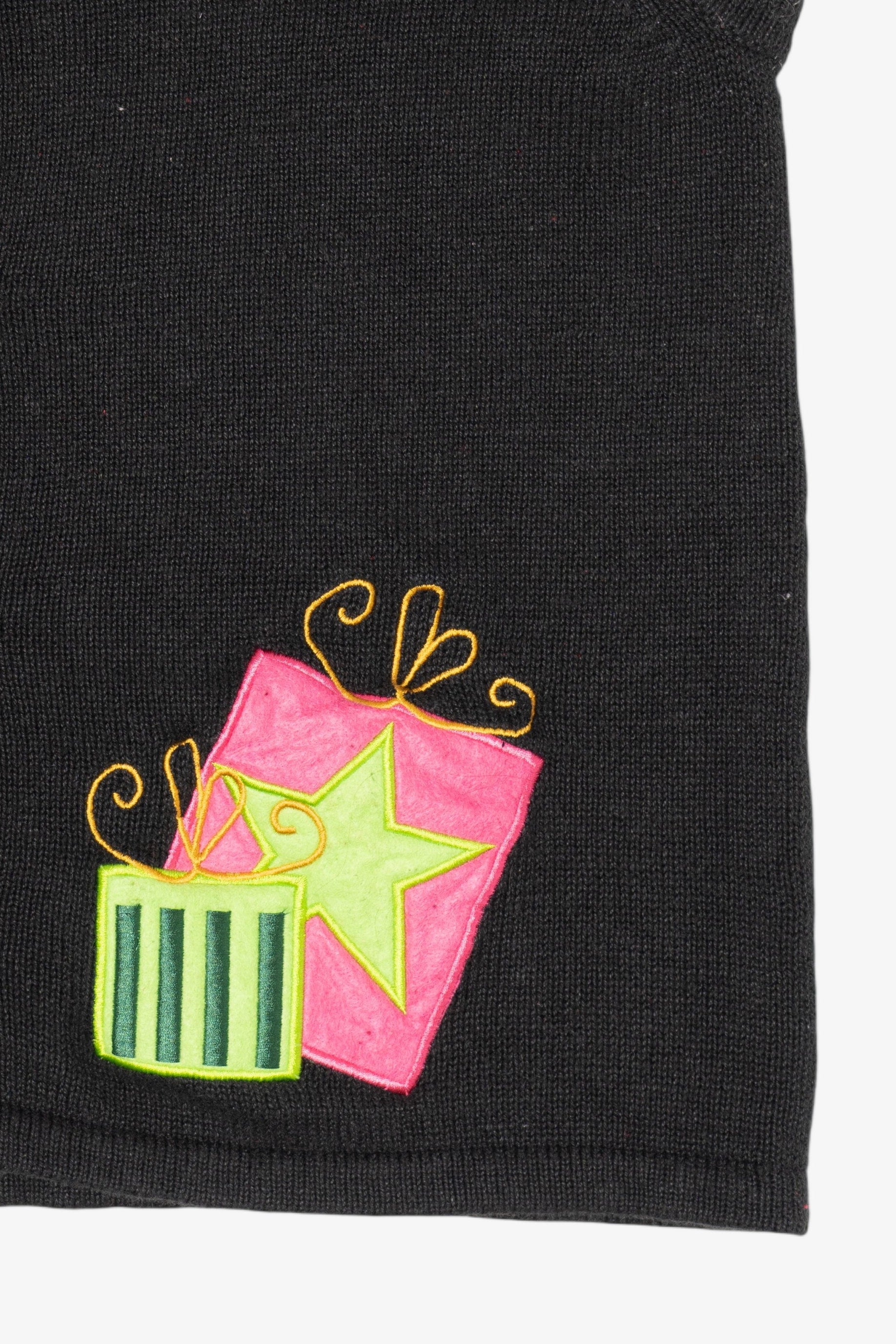 Vintage Black Holiday Faire Presents Ugly Christmas Vest (2000s)