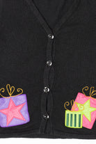 Vintage Black Holiday Faire Presents Ugly Christmas Vest (2000s)