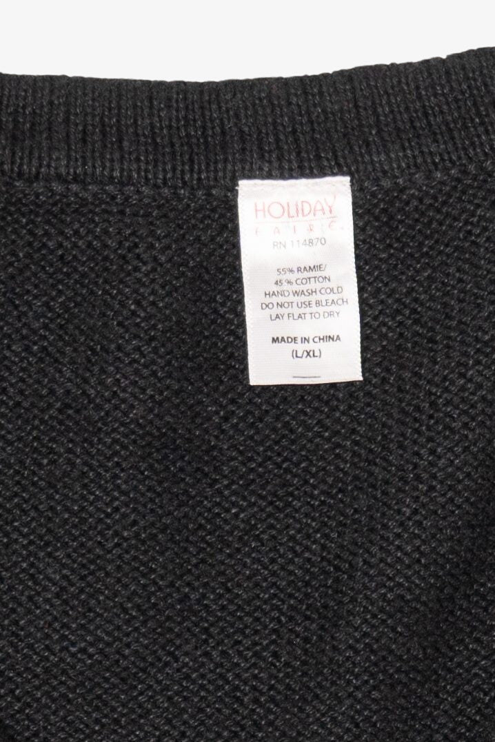 Vintage Black Holiday Faire Presents Ugly Christmas Vest (2000s)