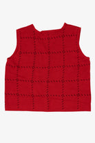 Vintage Red Crystal Kobe Trees Ugly Christmas Vest (1990s)