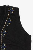 Vintage Black Joan Leslie Ugly Christmas Vest (1990s)