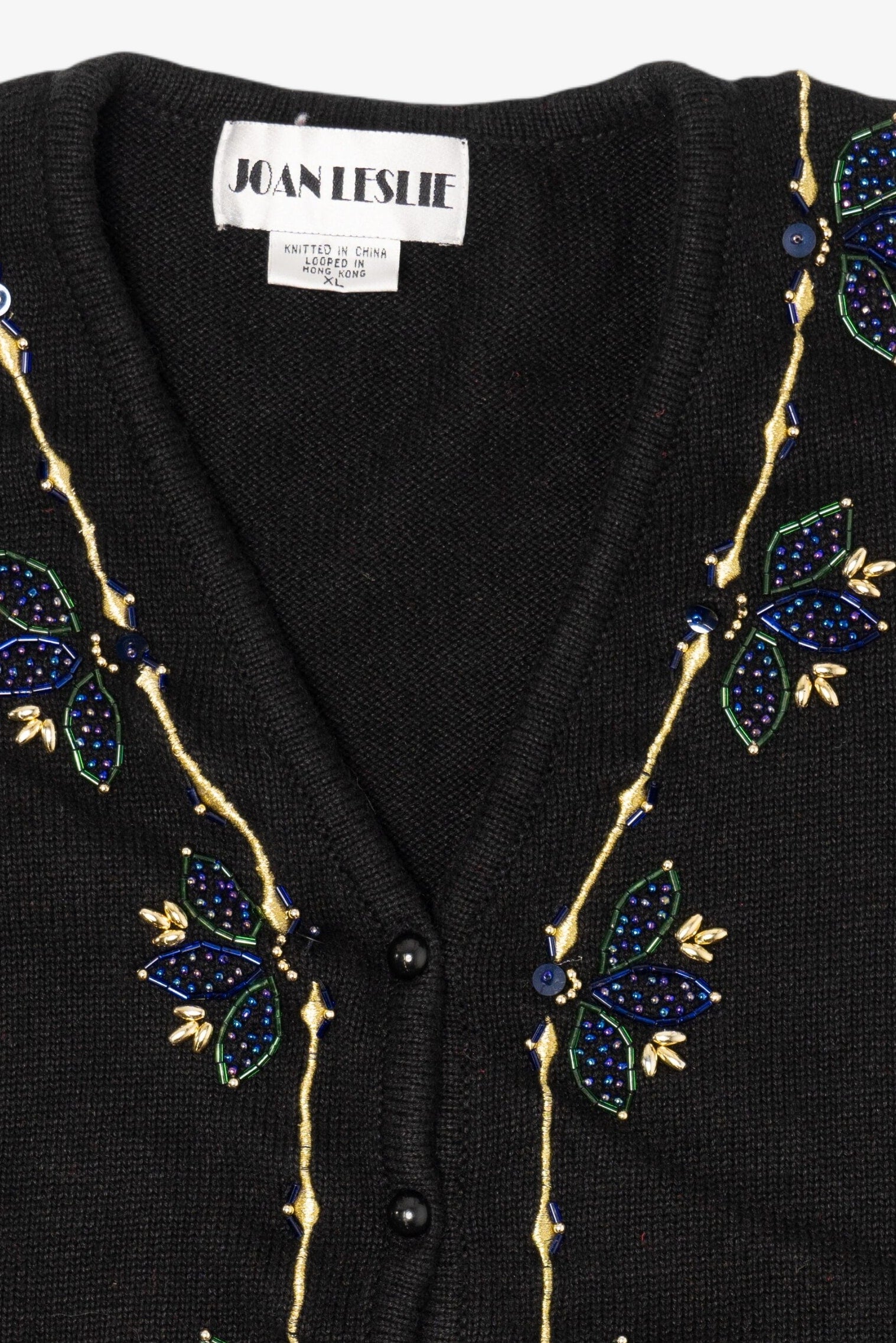 Vintage Black Joan Leslie Ugly Christmas Vest (1990s)