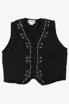 Vintage Black Joan Leslie Ugly Christmas Vest (1990s)