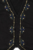 Vintage Black Joan Leslie Ugly Christmas Vest (1990s)