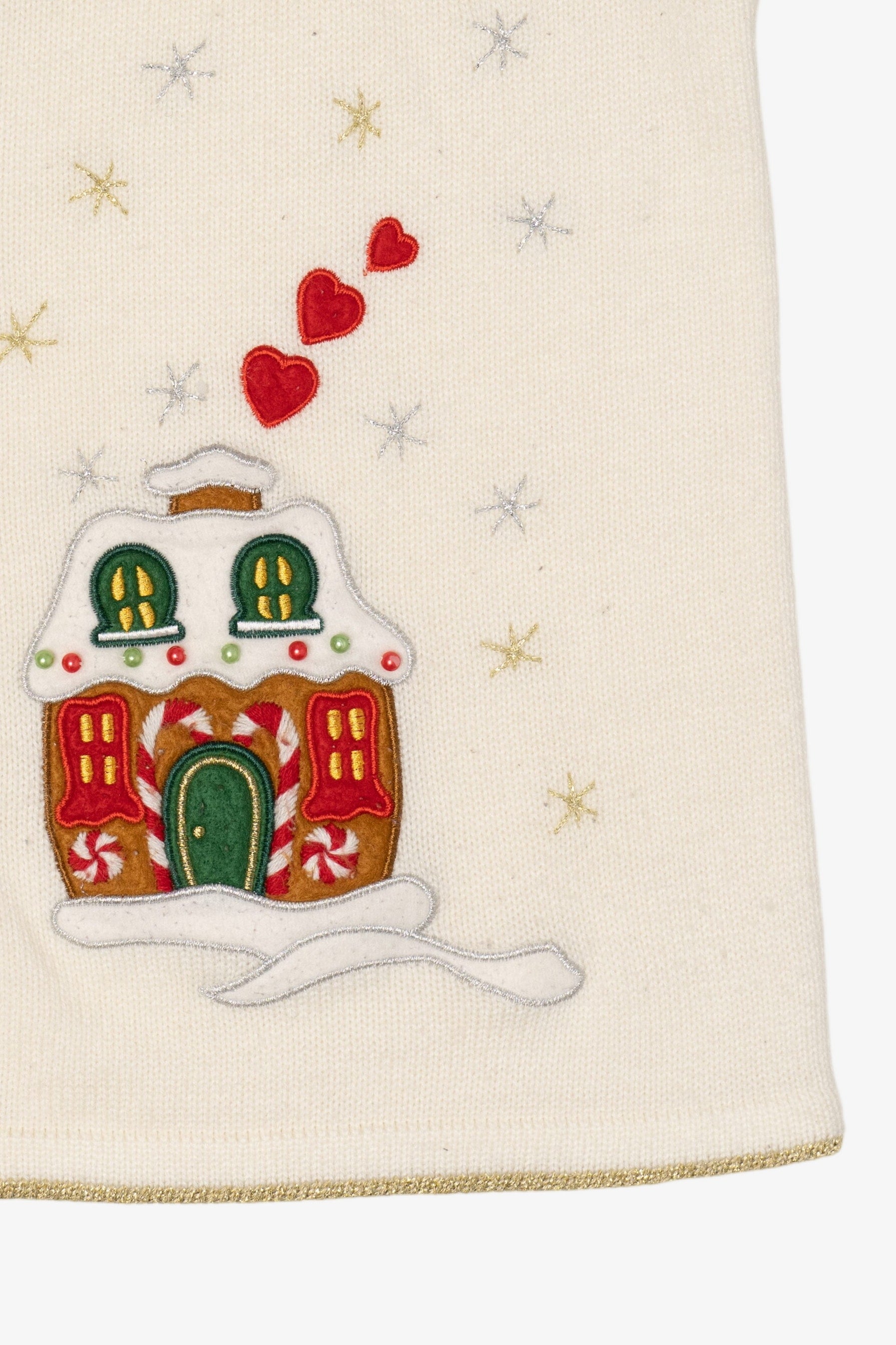 Vintage White "Happiness Is A Homespun Christmas" Ugly Christmas Vest (2000s)