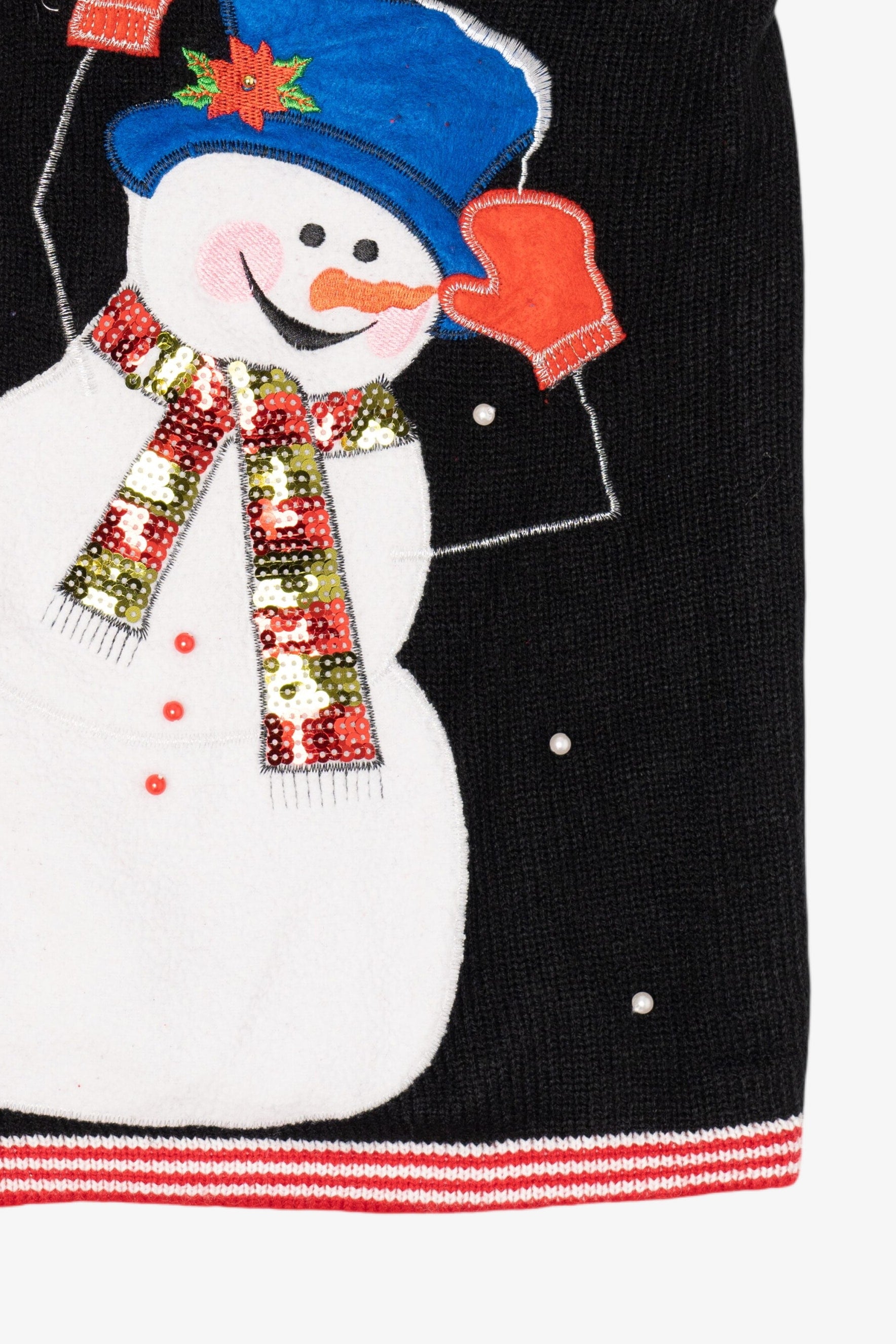 Vintage Black Snowmen Ugly Christmas Vest (2000s)