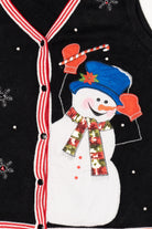 Vintage Black Snowmen Ugly Christmas Vest (2000s)