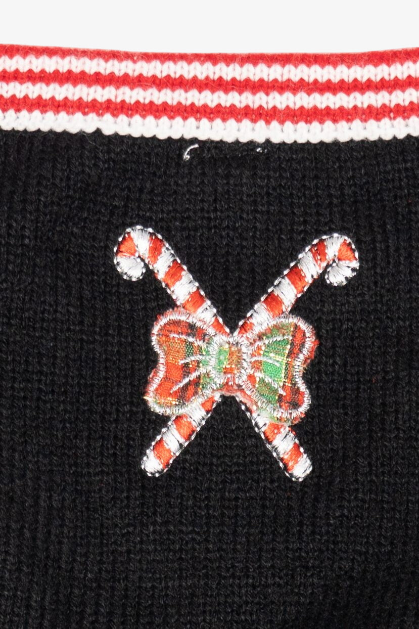 Vintage Black Snowmen Ugly Christmas Vest (2000s)