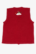 Vintage Red Bobbie Brooks Snowmen Ugly Christmas Vest (1990s)