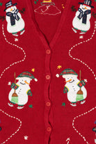 Vintage Red Bobbie Brooks Snowmen Ugly Christmas Vest (1990s)