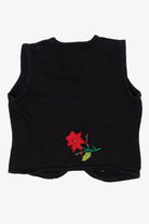 Vintage Black Designers Originals Studio Flowers Ugly Christmas Vest (1990s)